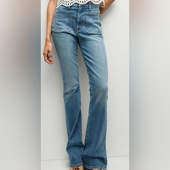 NWOT Veronica Beard Beverly skinny flare w/patch 25 - Picture 2 of 8